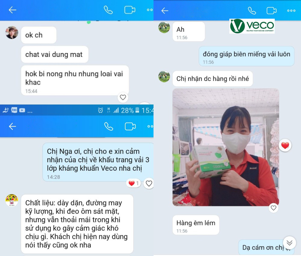 Khẩu Trang Vải Kháng Khuẩn Giá Sỉ VECO